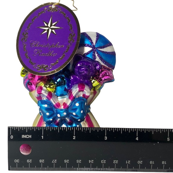 CHRISTOPHER RADKO “Dillard’s Dated Candy Bag” 2019 Ornament #3013532 NWT - Picture 8 of 12